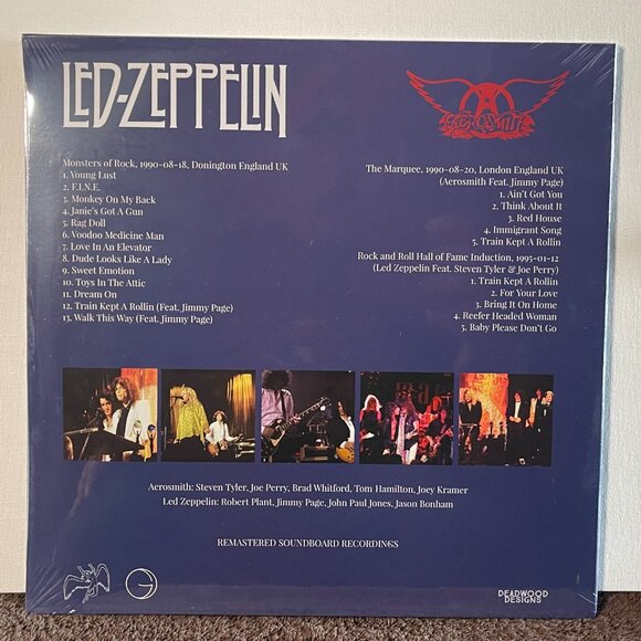 Aero-Zeppelin Live 2 LP Gold Vinyl Aerosmith Led Zeppelin New Import Jimmy Page - Picture 3 of 6